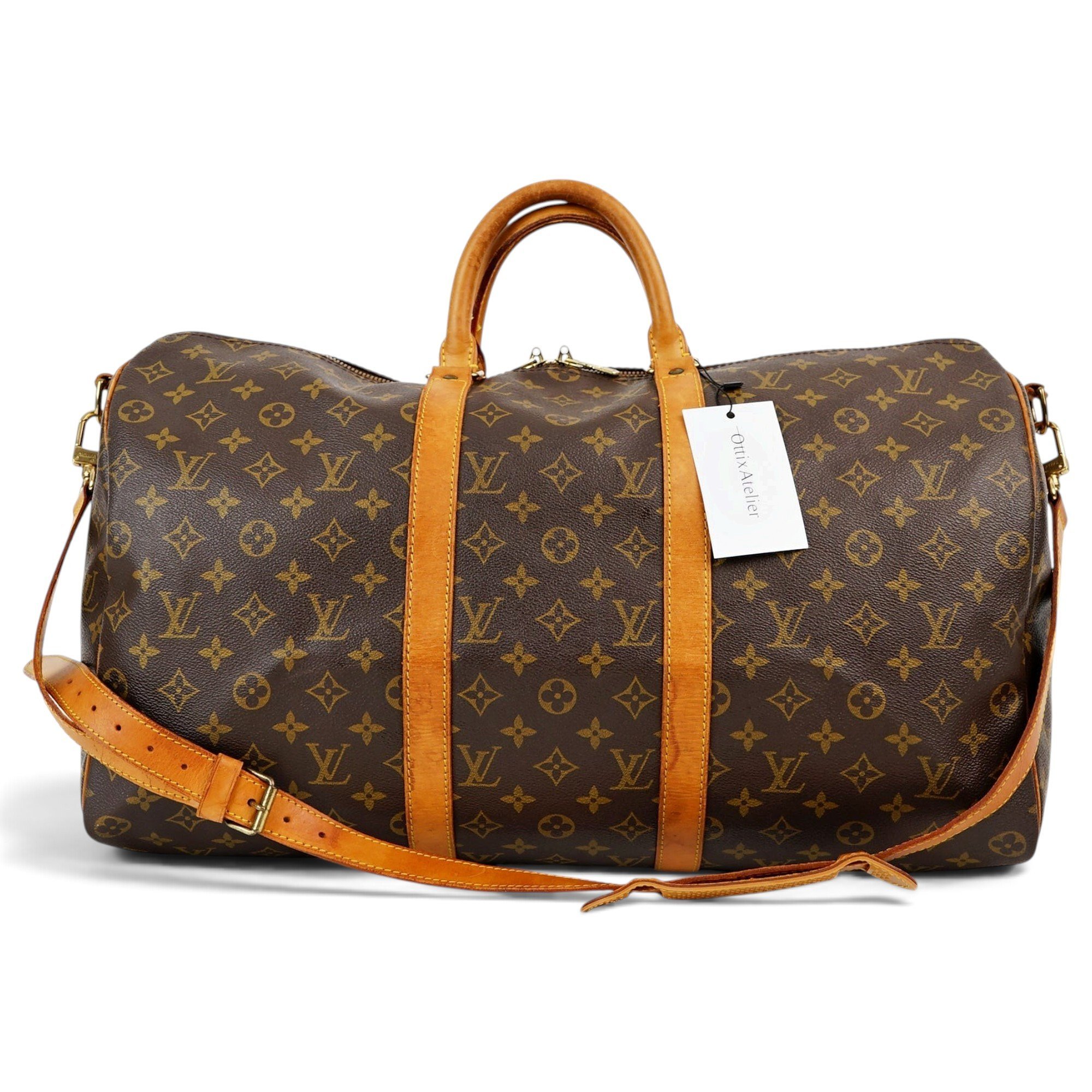 Keepall leather travel bag
