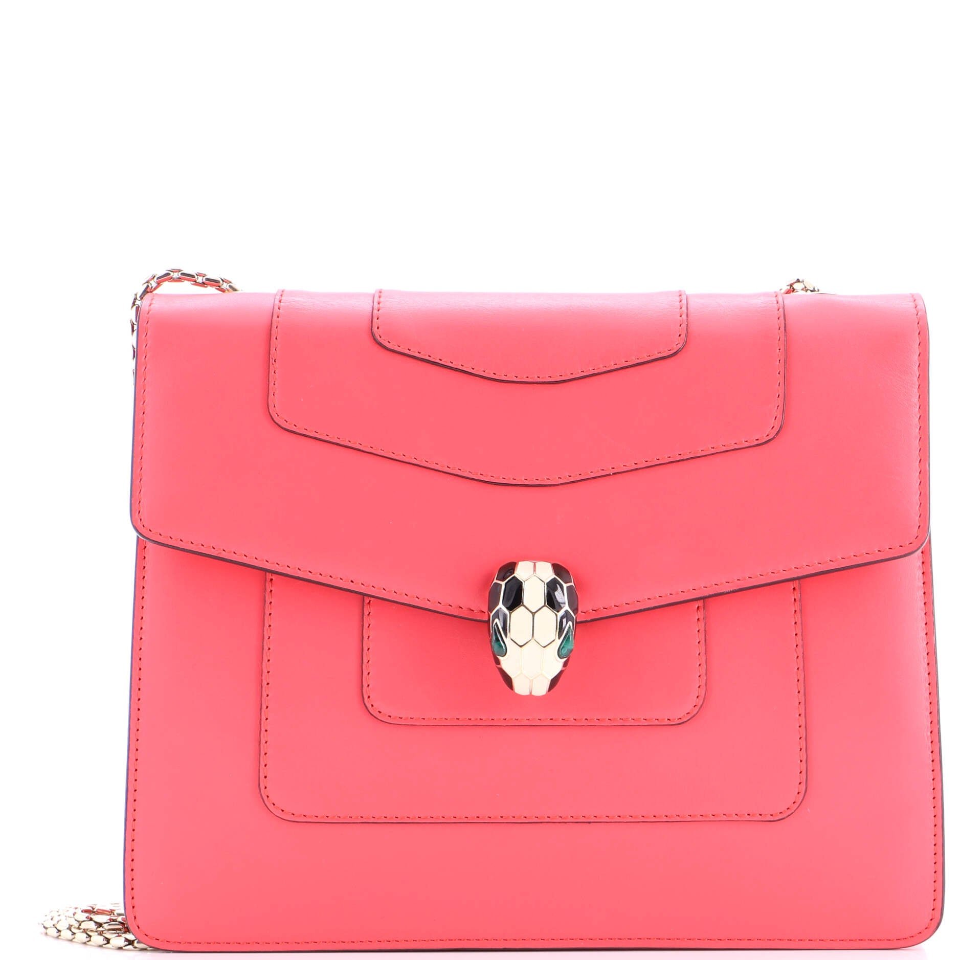 Bvlgari Serpenti Forever Square Shoulder Bag Leather Medium