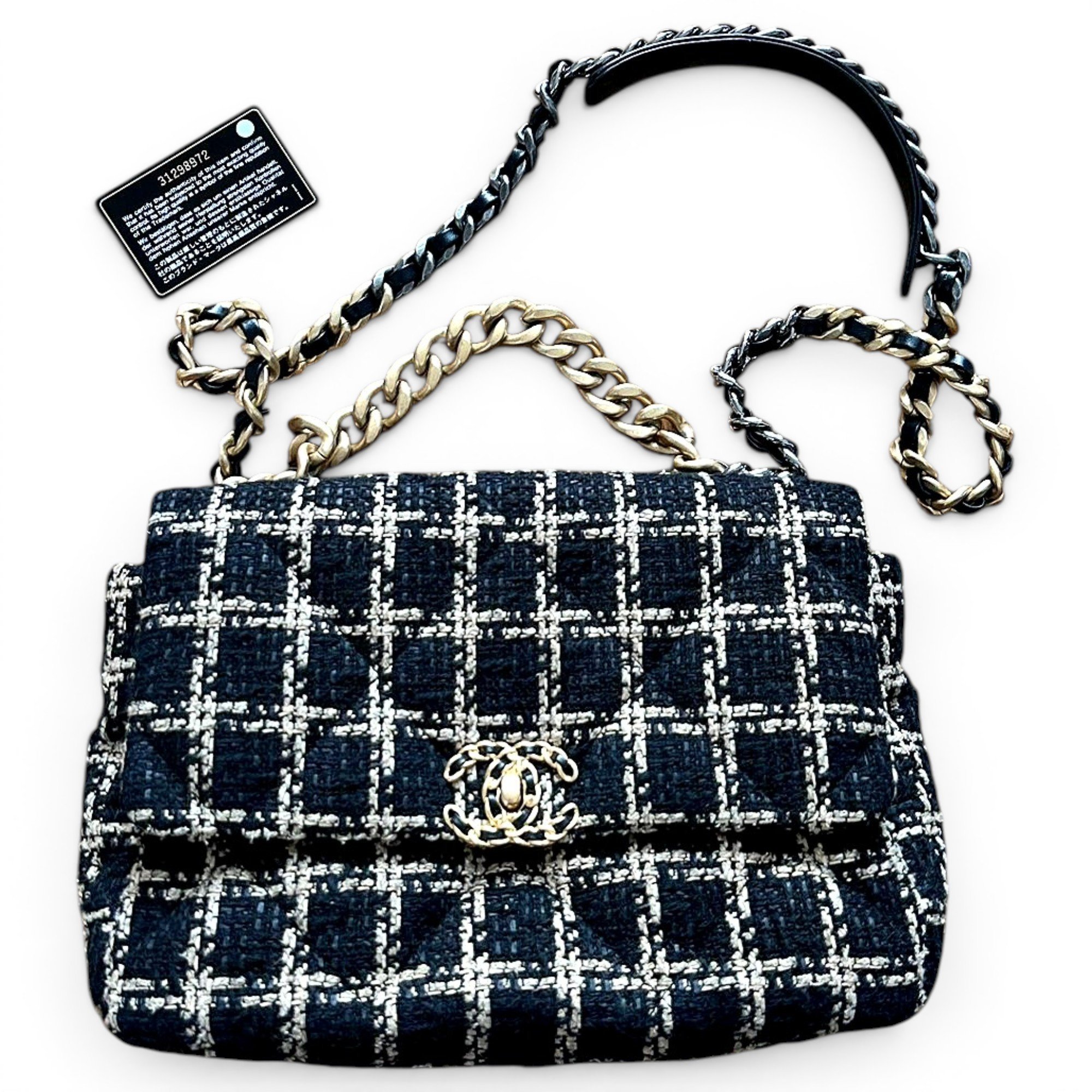 Chanel 19 tweed handbag