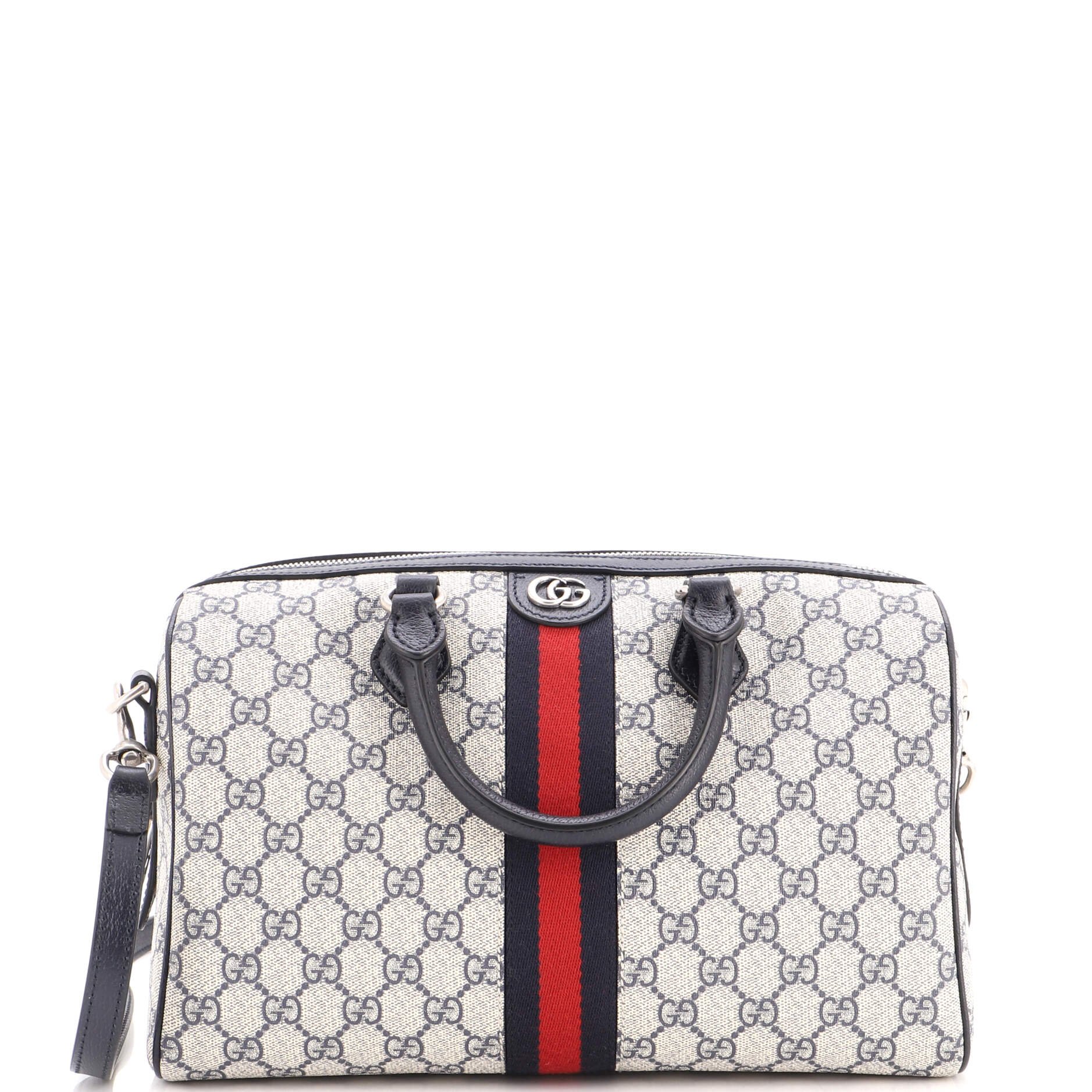 Ophidia Convertible Boston Bag GG Coated Canvas Medium