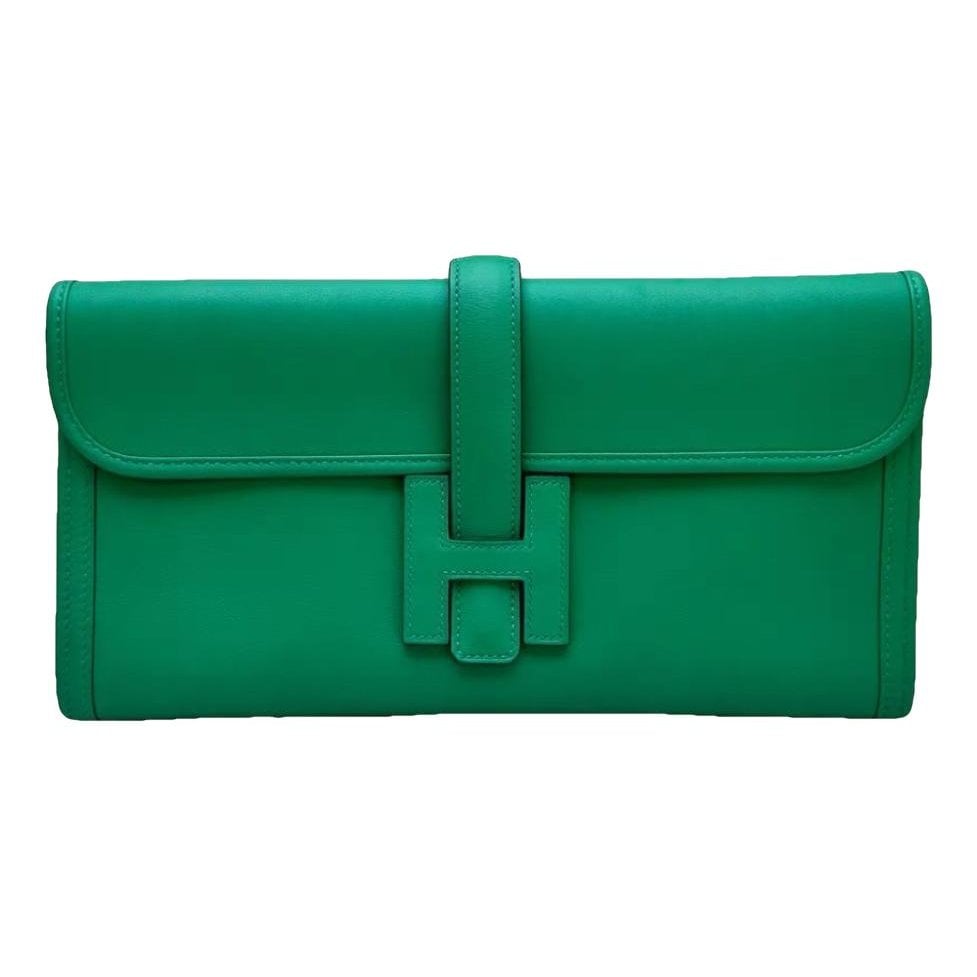 Jige leather clutch bag