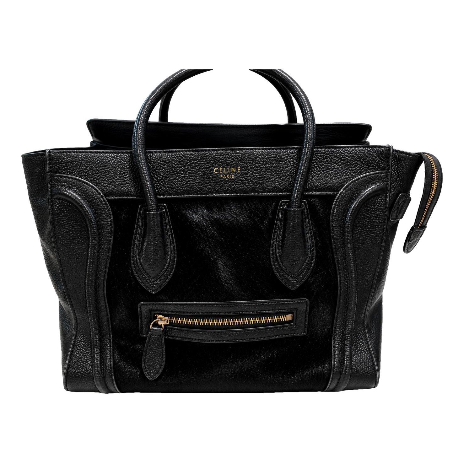 Luggage pony-style calfskin tote