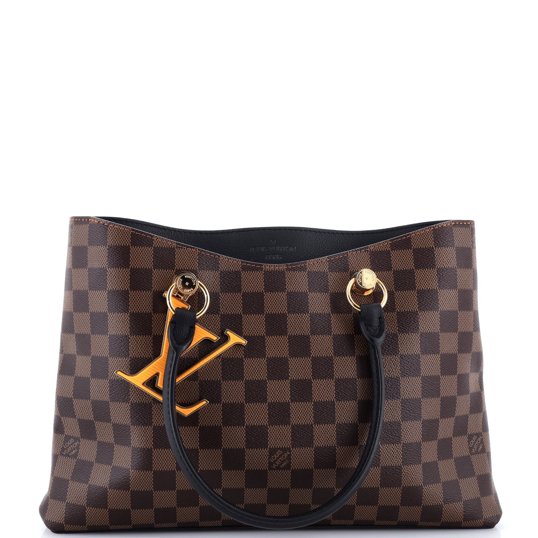 LV Riverside Handbag Damier with Leather