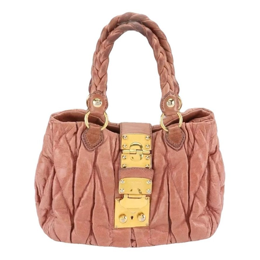 Matelassé leather handbag