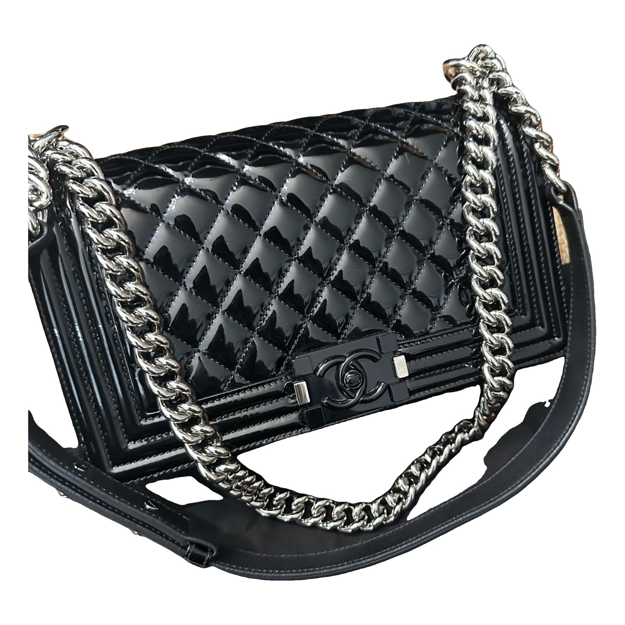 Boy patent leather crossbody bag