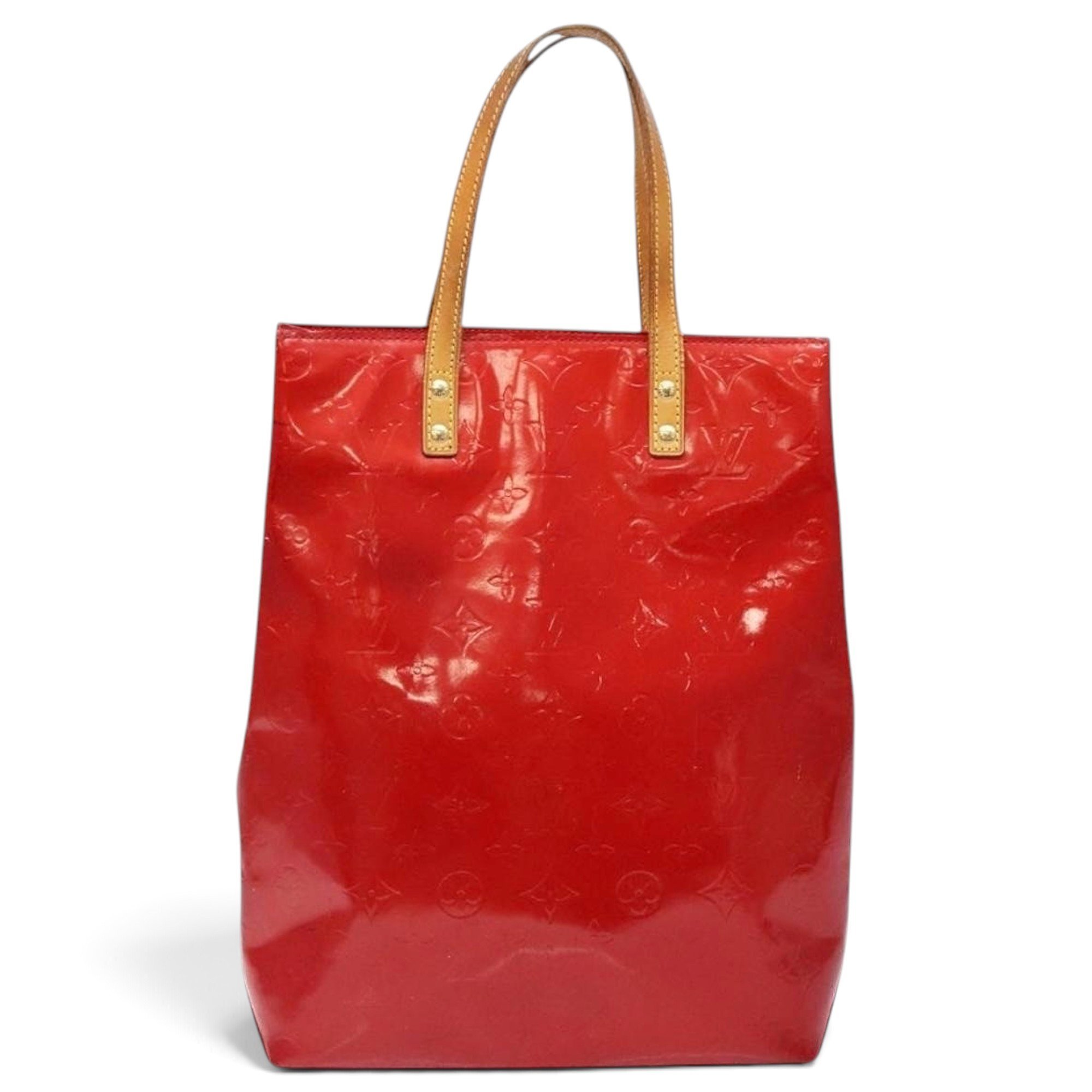 Reade patent leather handbag