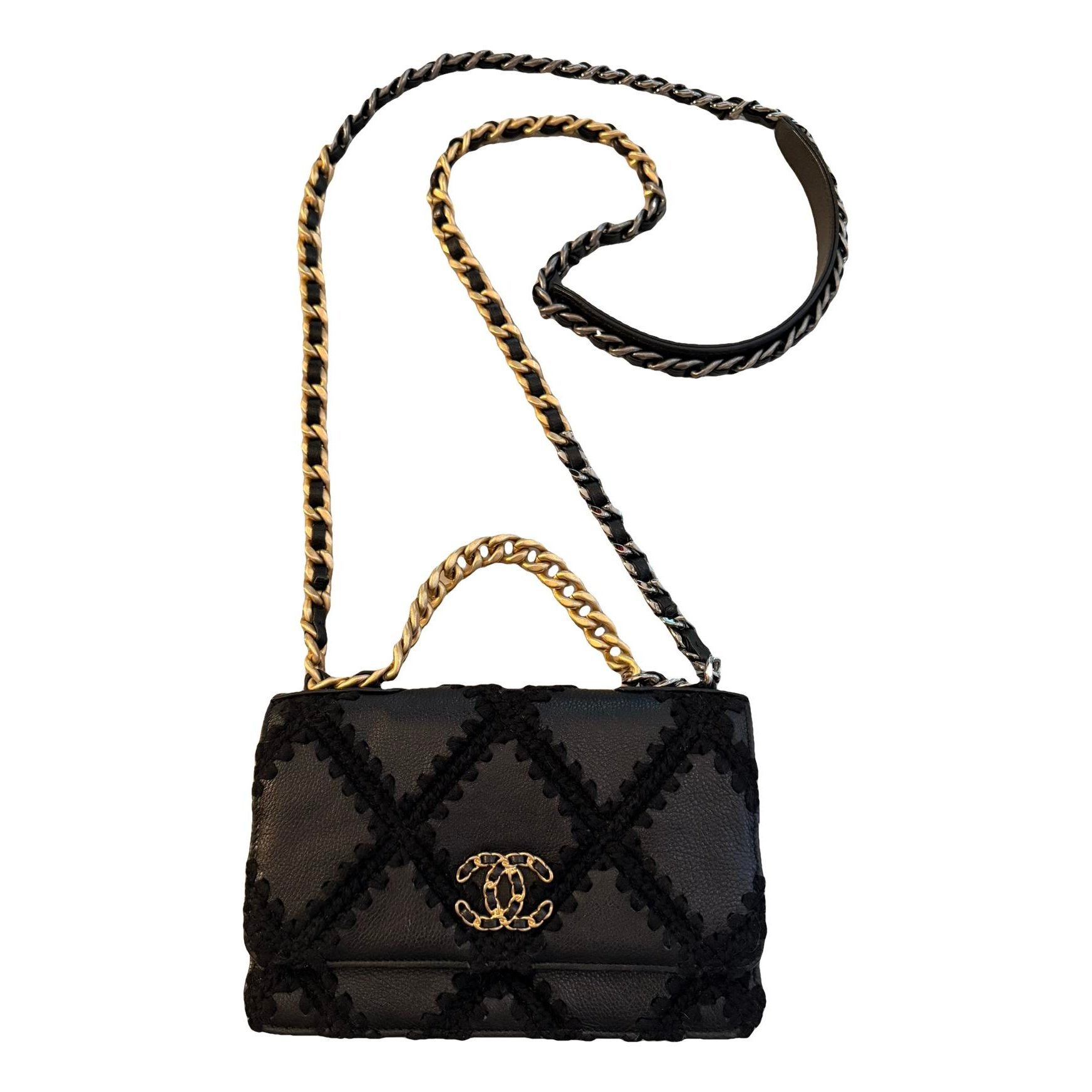 Wallet On Chain Chanel 19 leather handbag