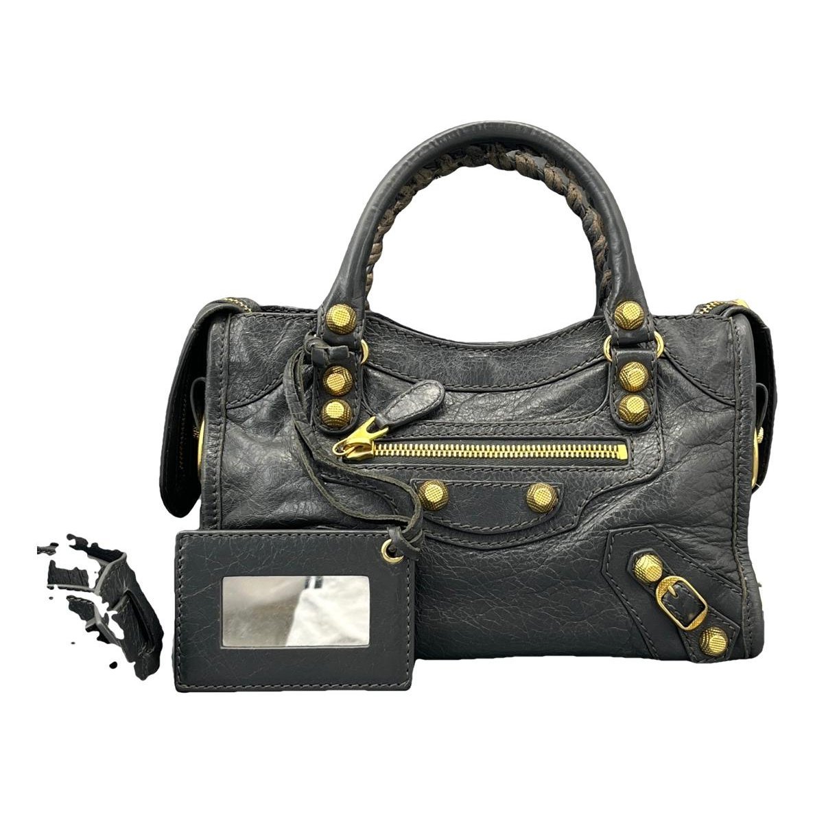 City leather handbag