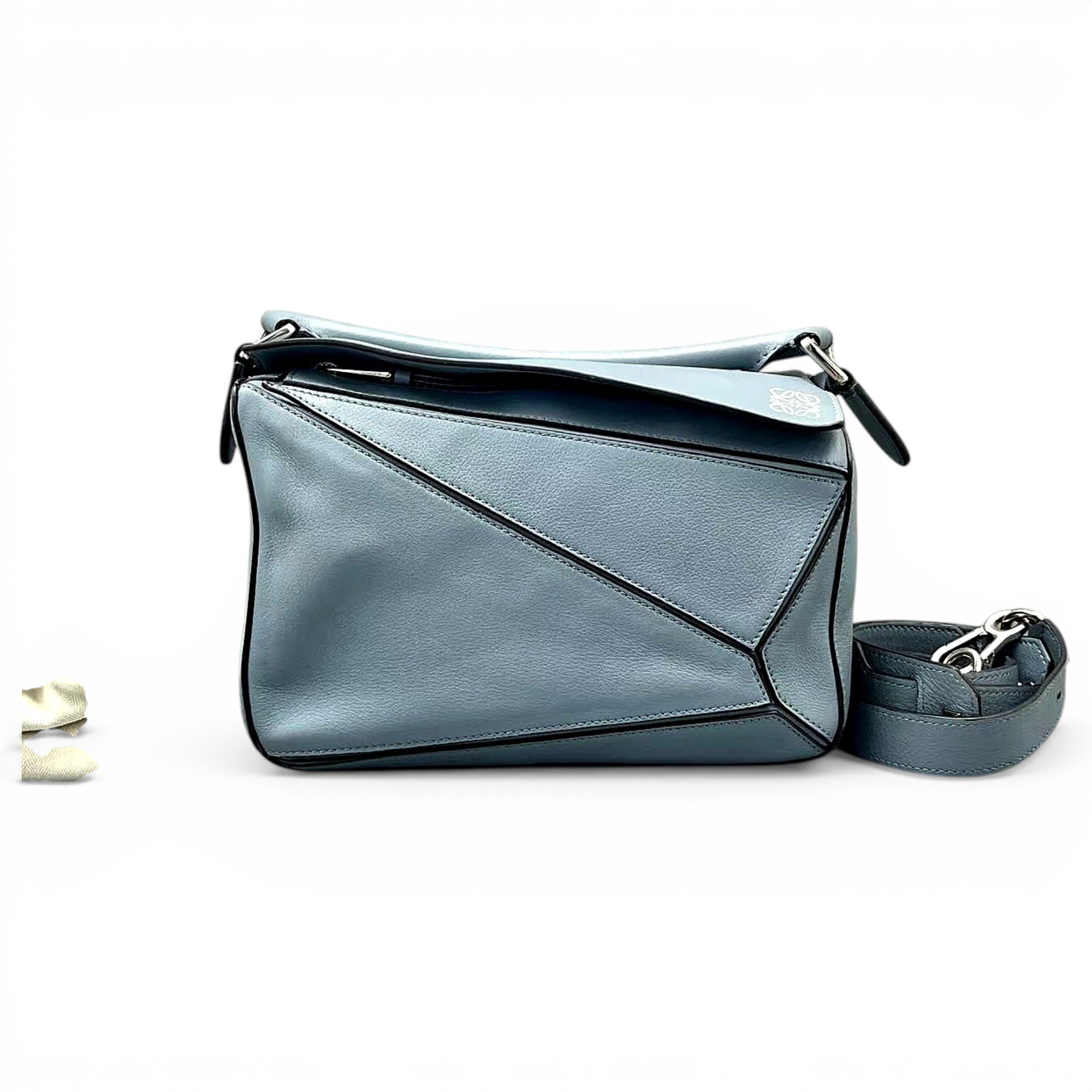 Puzzle leather handbag