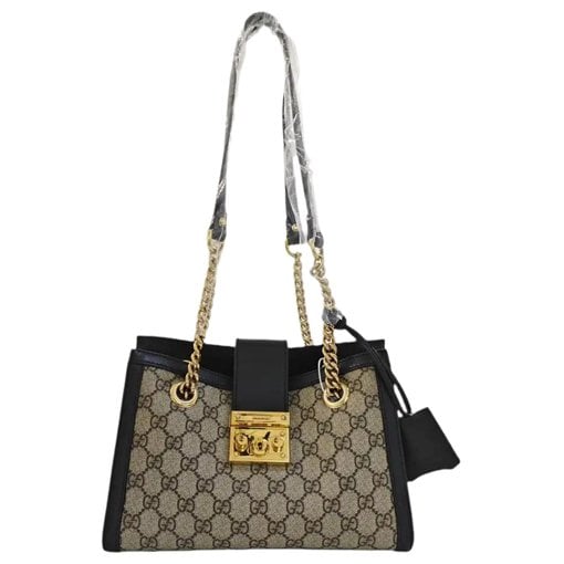 Padlock leather handbag