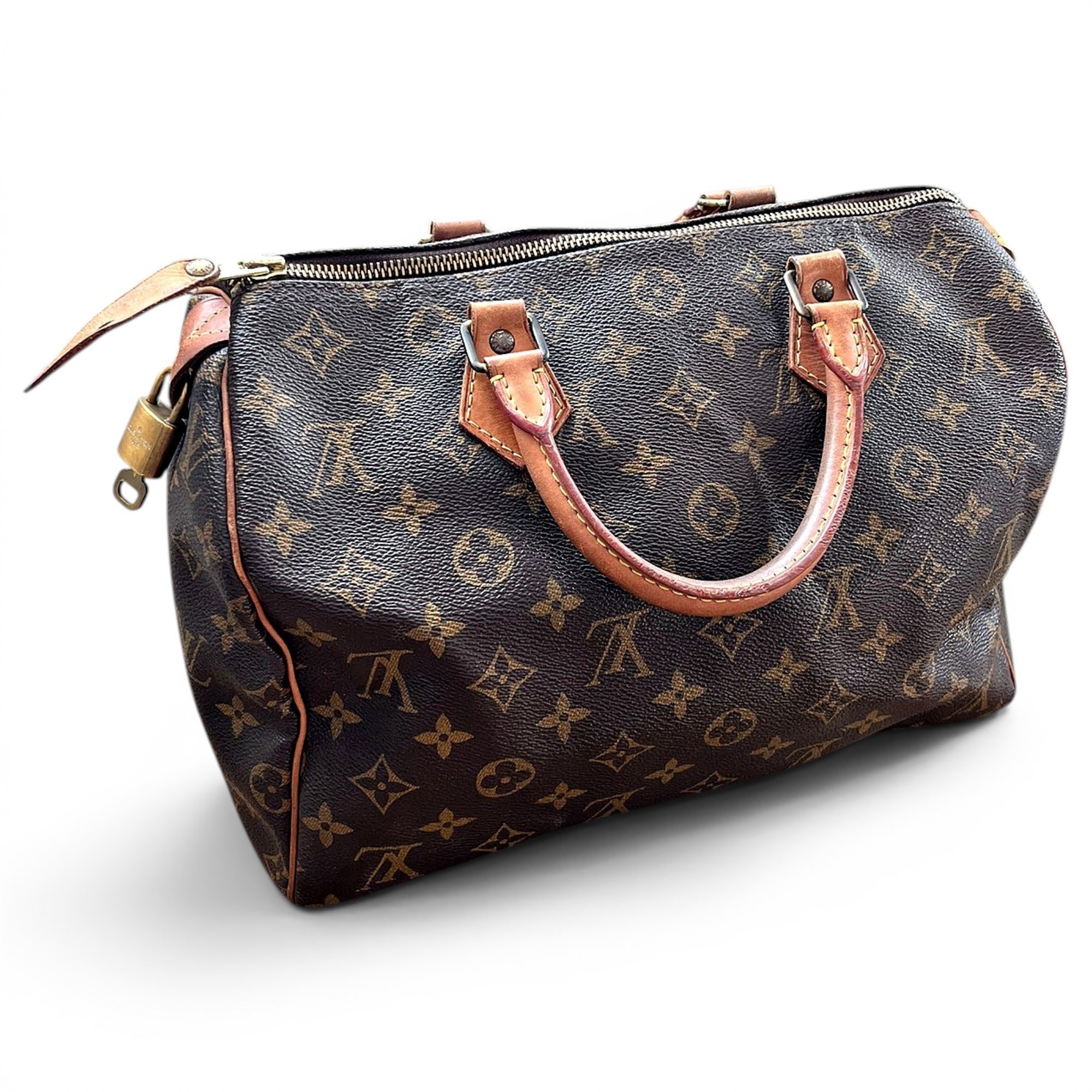 Speedy leather handbag