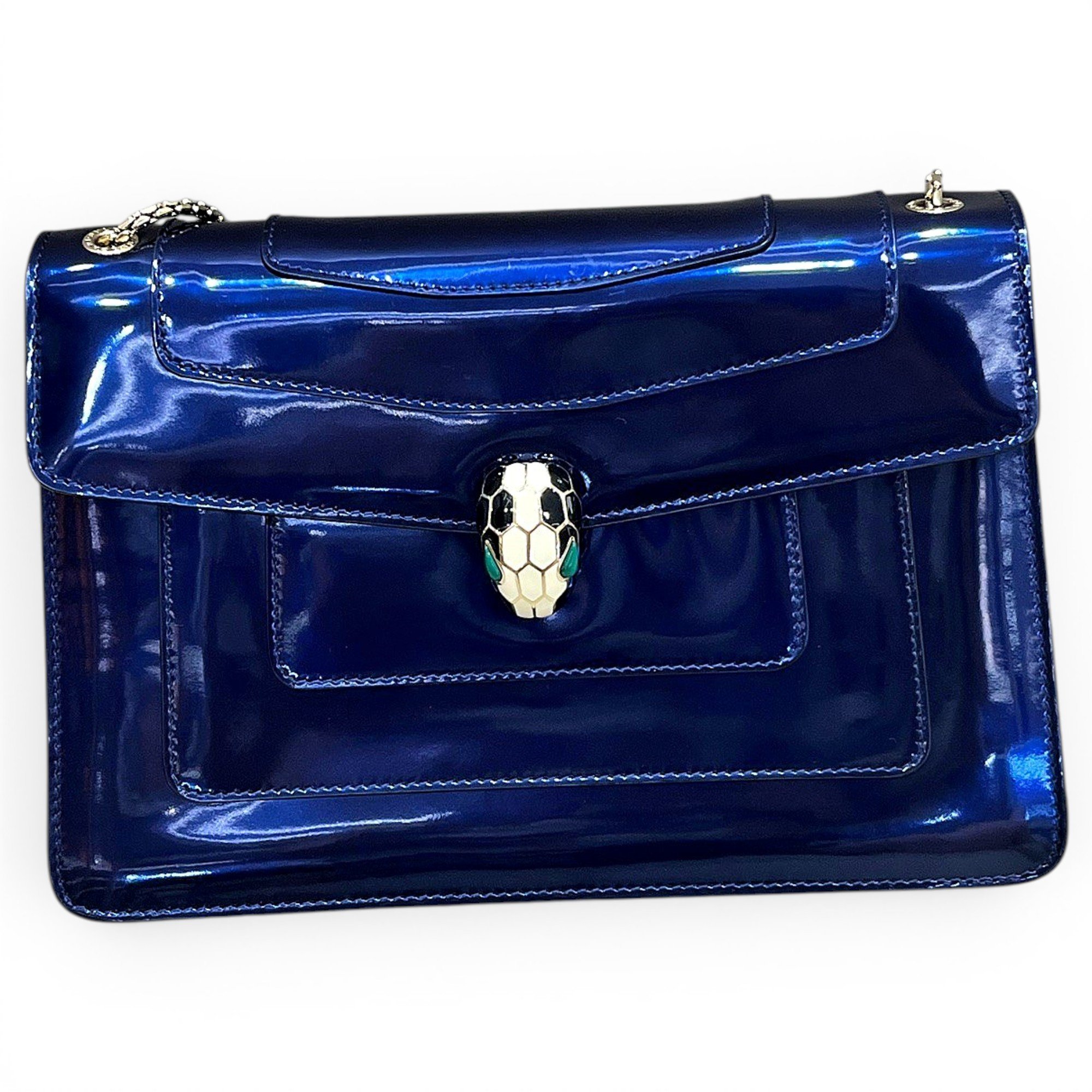 Bvlgari Serpenti patent leather handbag