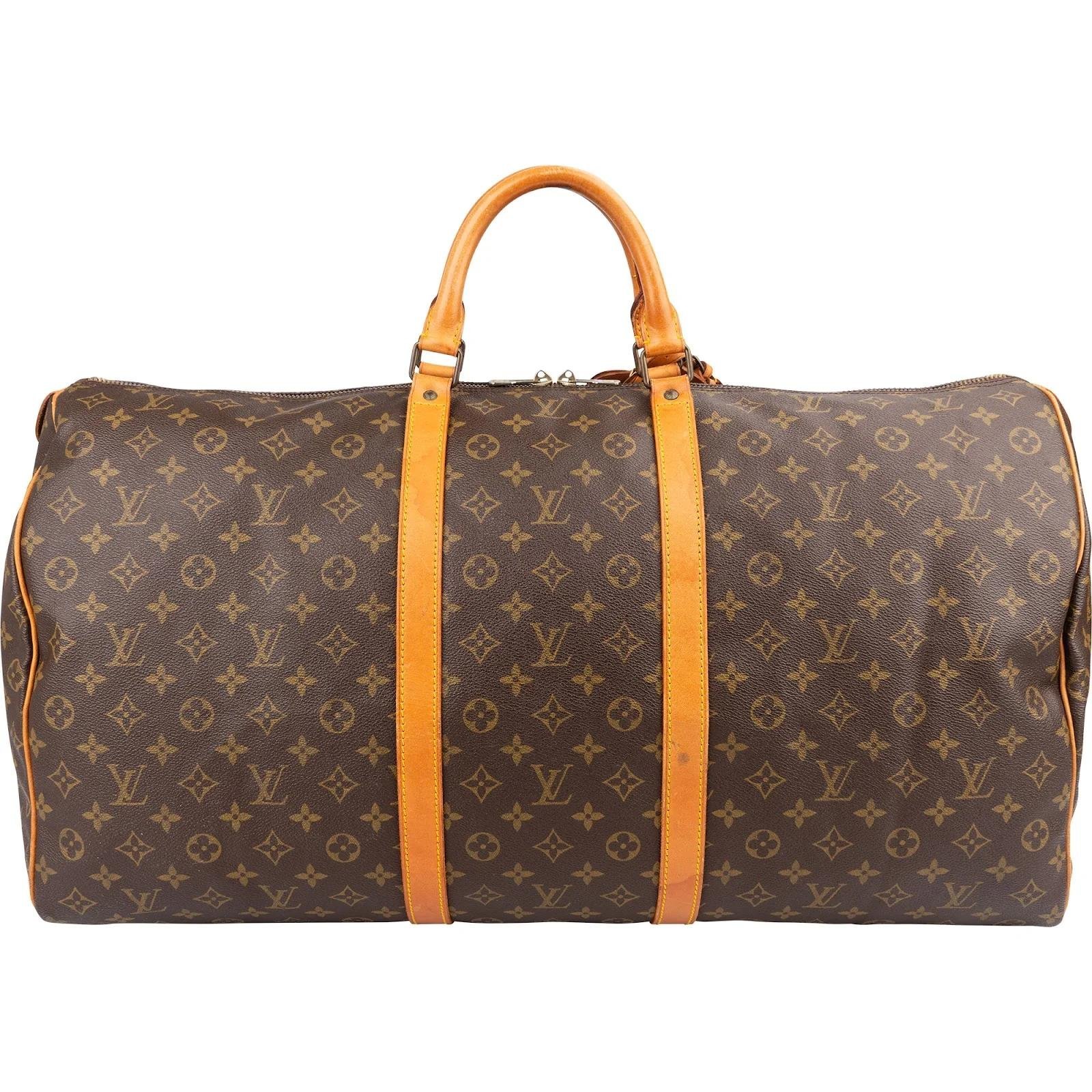 Keepall leather travel bag