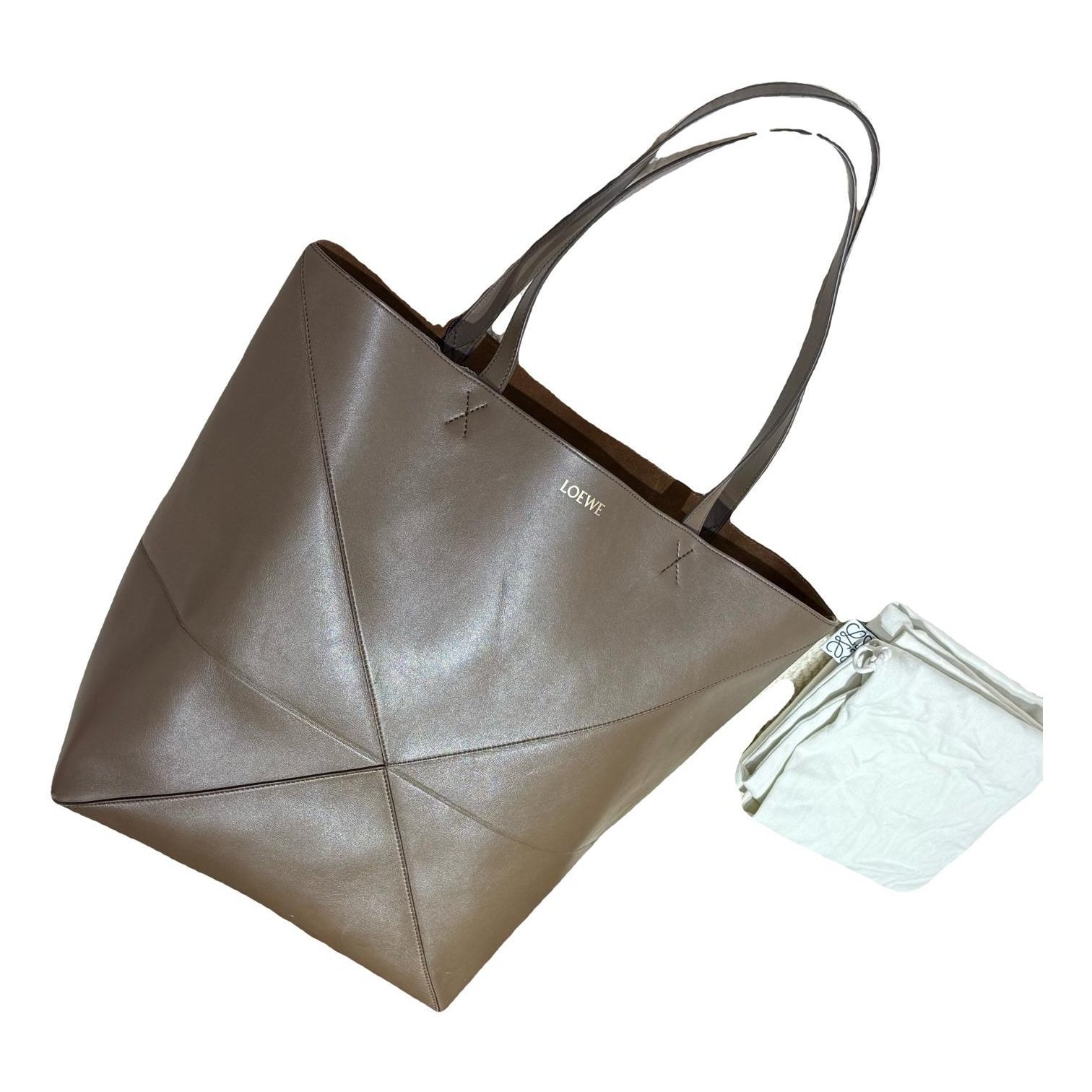 Puzzle Fold leather handbag