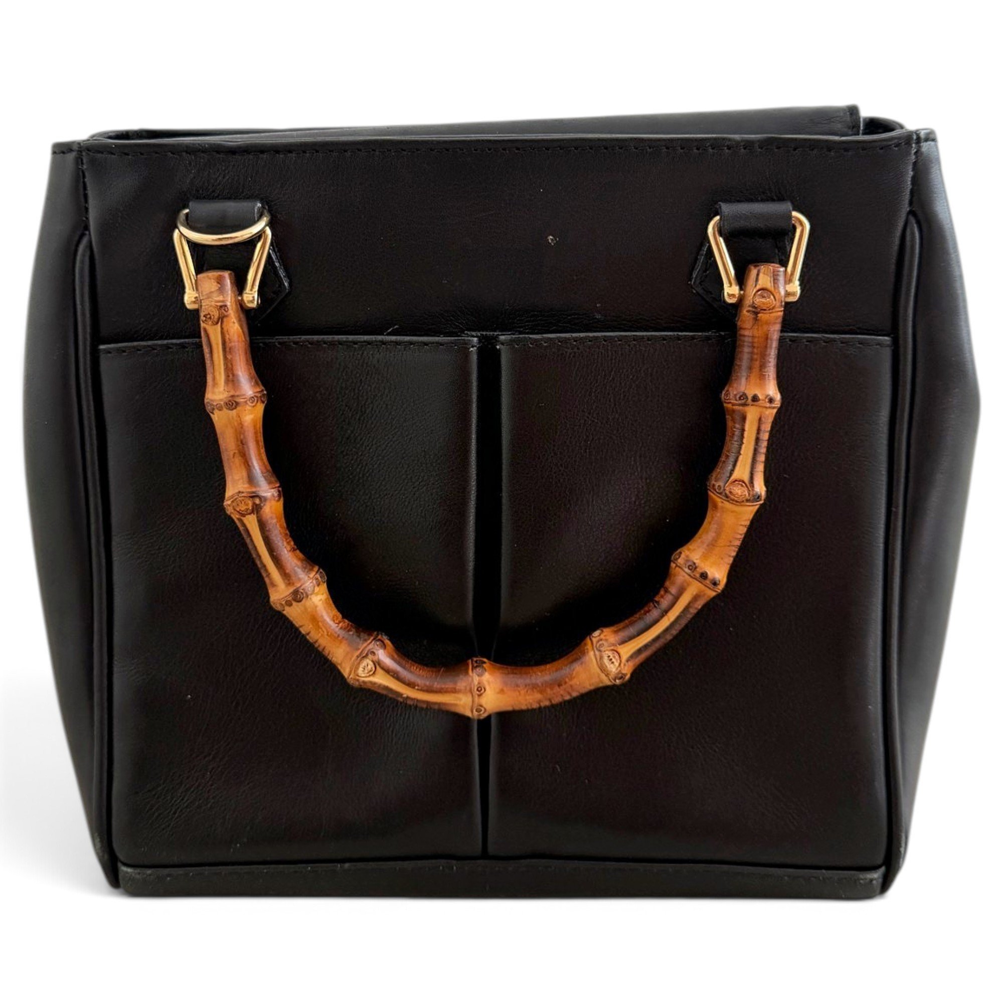 Bamboo leather handbag