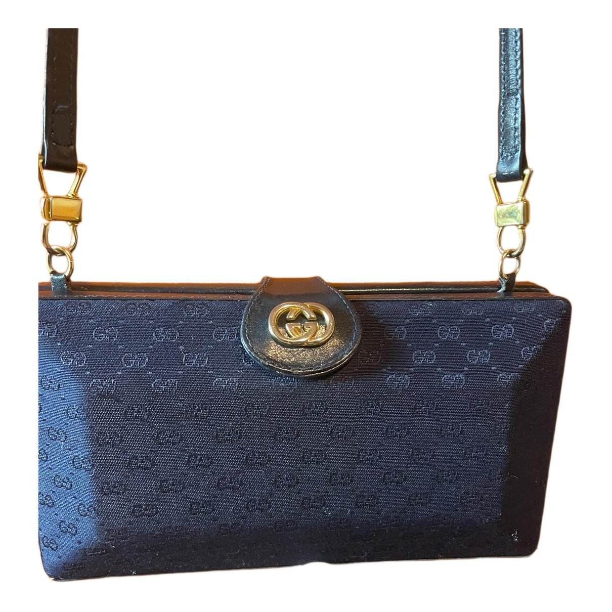Leather clutch bag