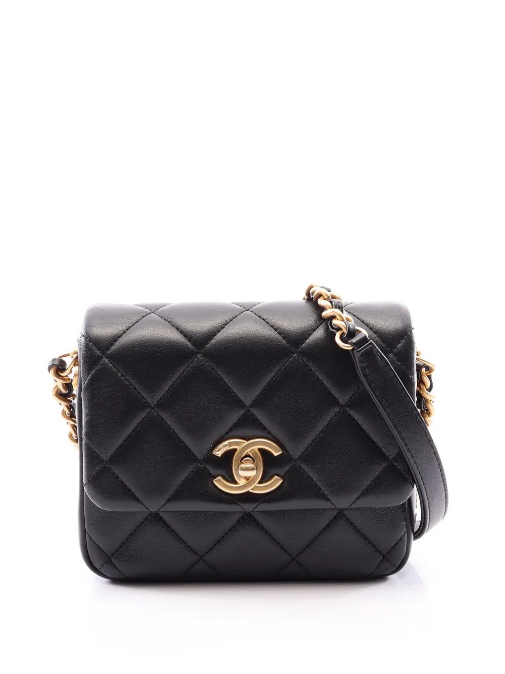 2021-2026 Mini Quilted Lambskin Side Note Flap crossbody bag