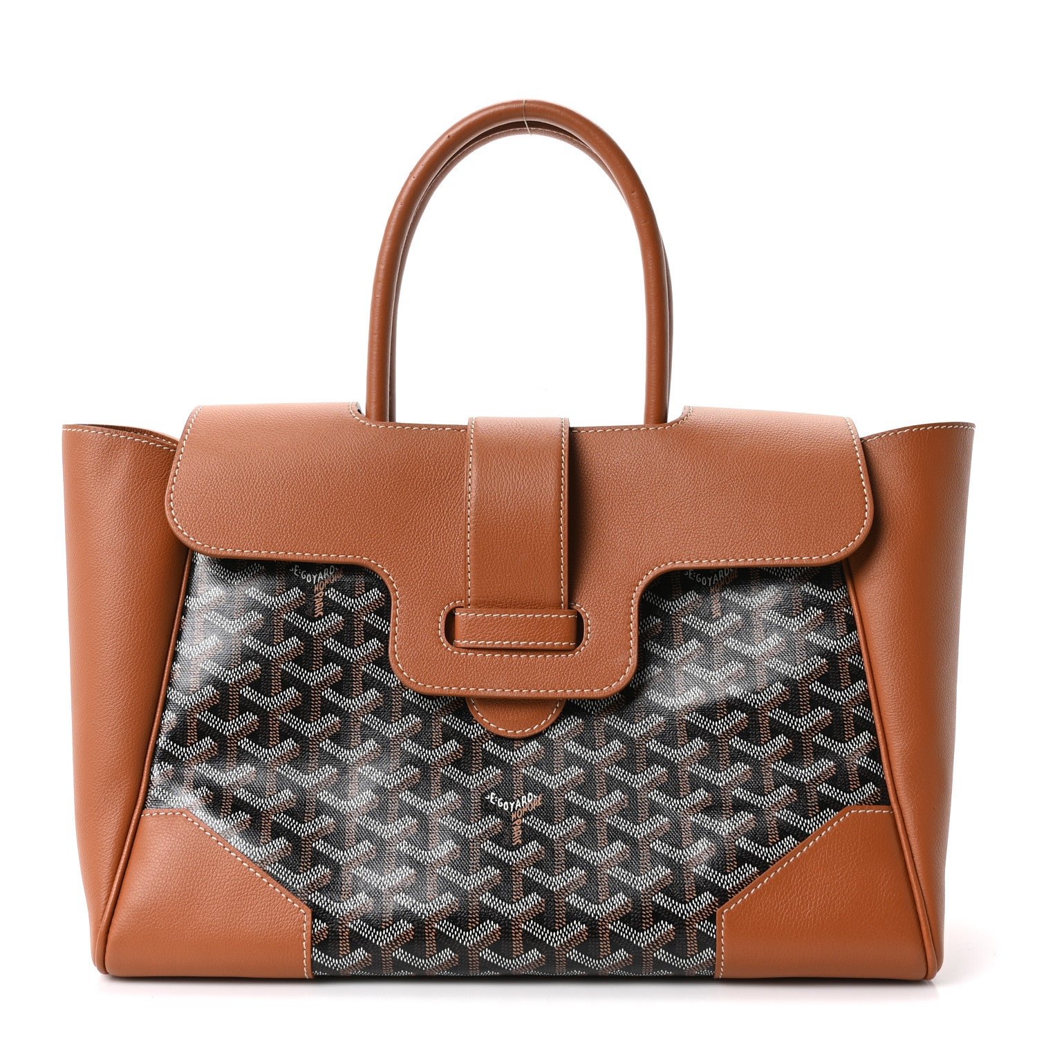 Goyard Goyardine Saigon Tote Black Gold