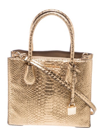 Michael Kors Embossed Leather Top Handle Bag