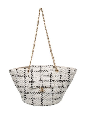 Raffia Effect Shopping Tote