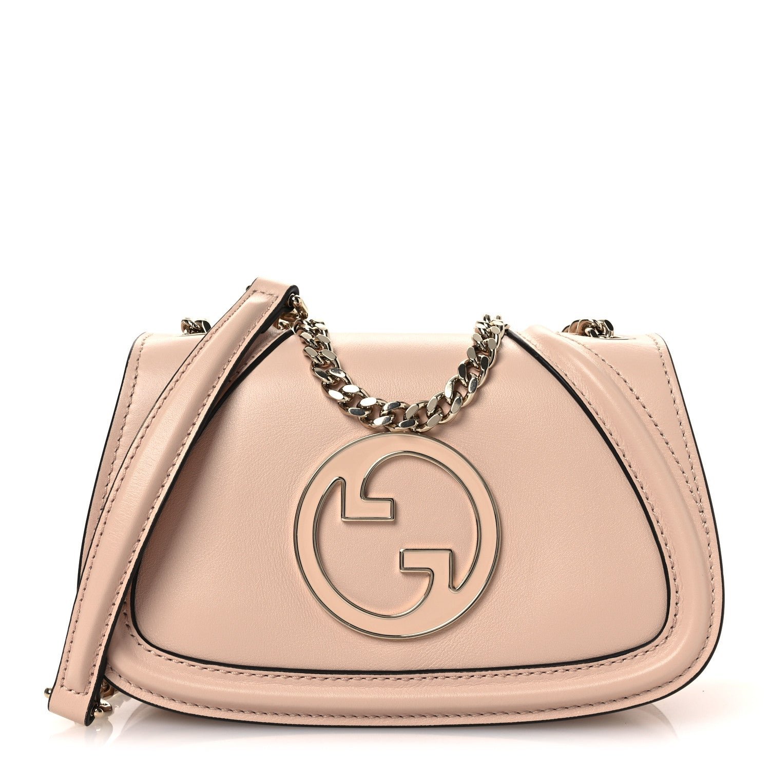 Gucci Calfskin Blondie Small Shoulder Bag Skin Rose