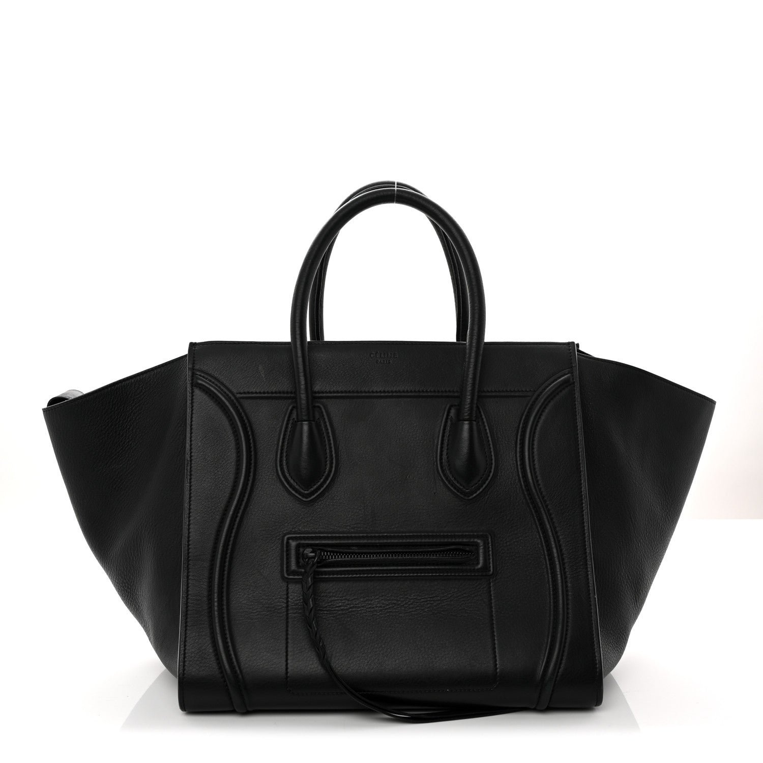 Celine Smooth Calfskin Medium Phantom Luggage Black