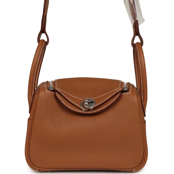 Hermes Mini Lindy II Gold Clemence Palladium Hardware