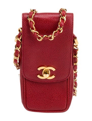 Chanel CC Caviar Phone Holder