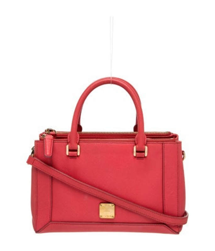 MCM Leather Top Handle Bag