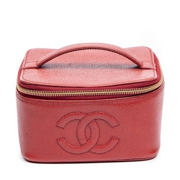 Leather CC Logo Vanity Case