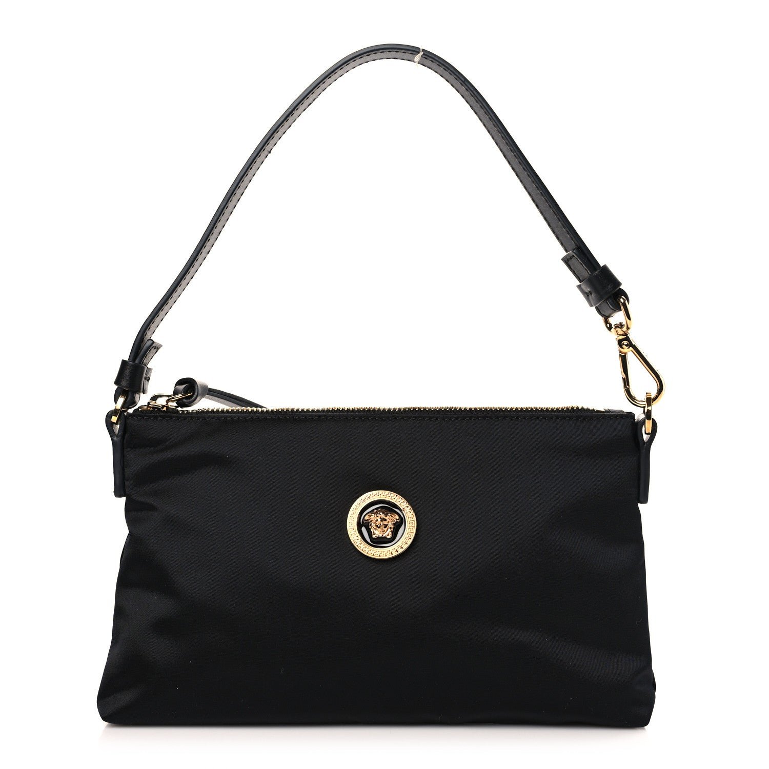 Versace Nylon Tribute Icon Flat Pouch Black