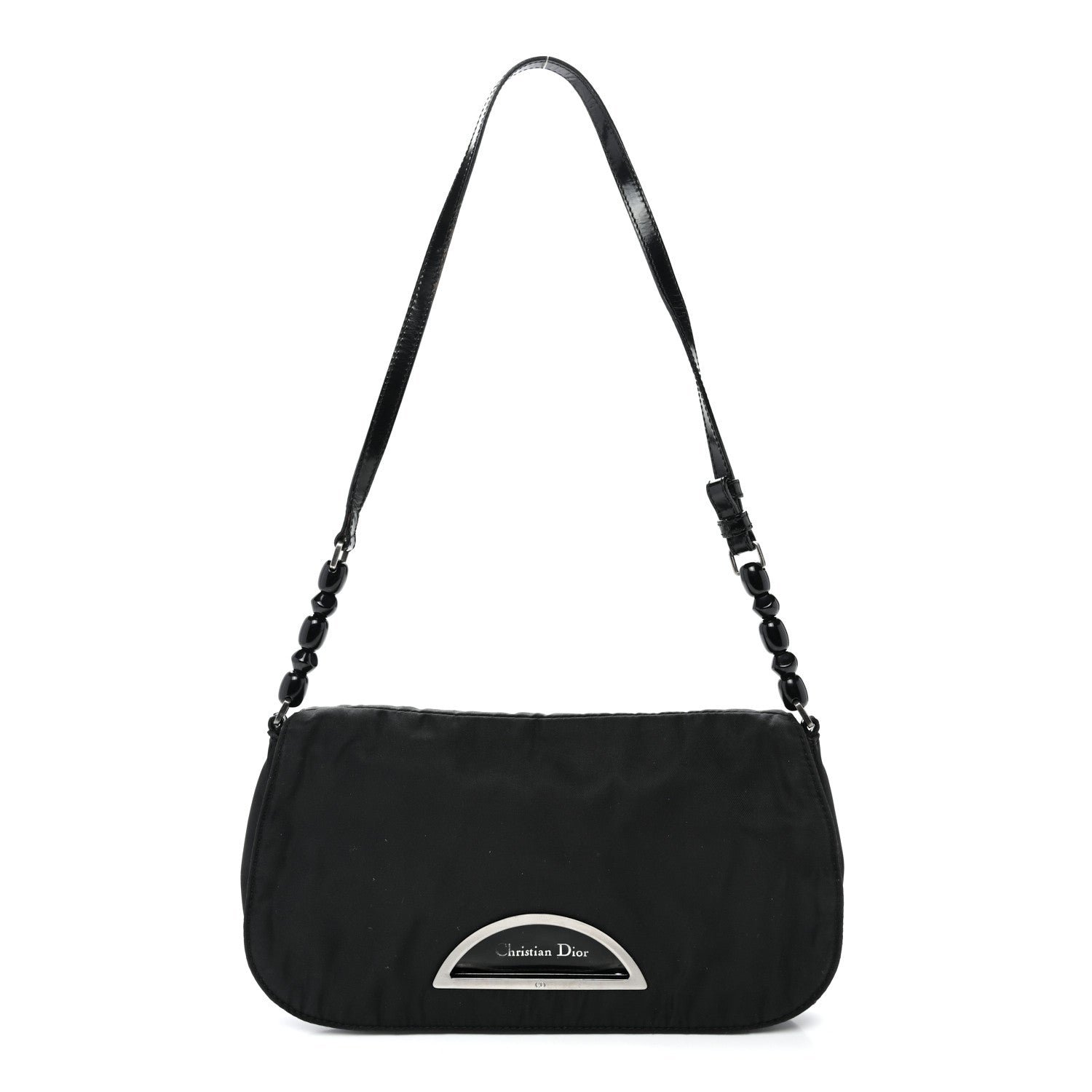 Christian Dior Nylon Malice Shoulder Bag Black