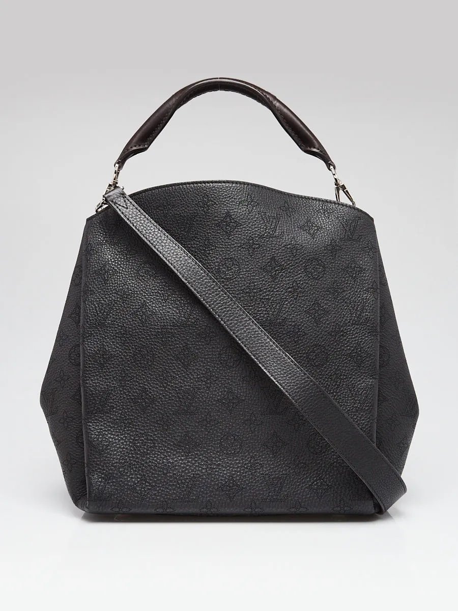Louis Vuitton Black Monogram Mahina Leather Babylone PM Bag