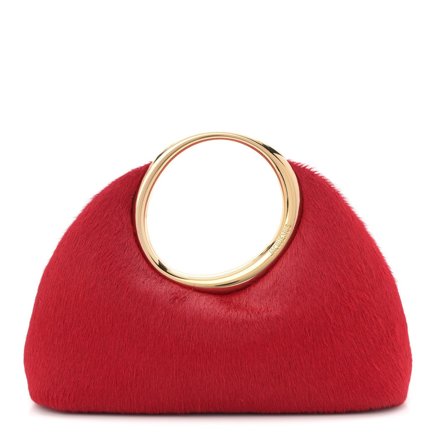 Jacquemus Jacquemus Pony Hair Le Petit Calino Ring Top Handle Bag Red