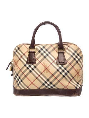 Haymarket Check Top Handle Bag Vintage