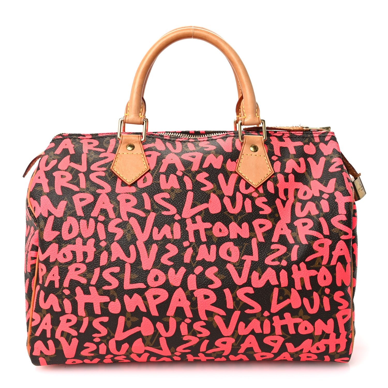 Louis Vuitton Monogram Graffiti Speedy 30 Fuchsia