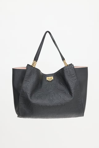 Leather Gancini Tote Bag
