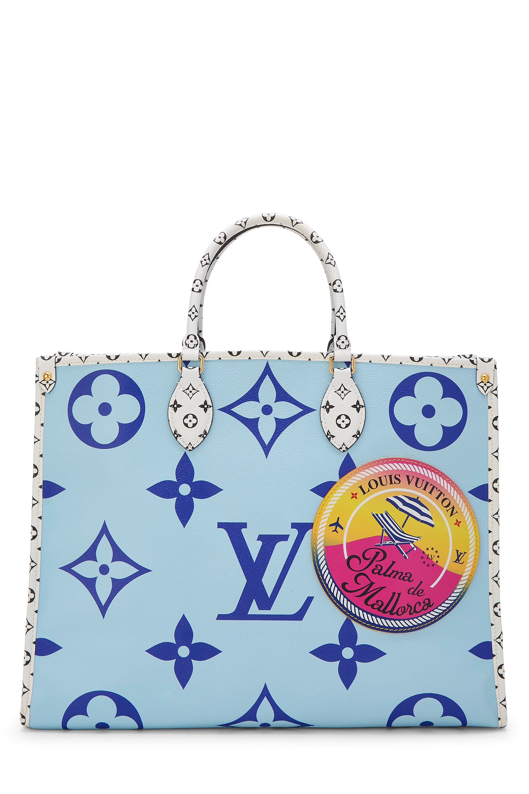 Louis Vuitton Monogram Reversed Giant Palma De Mallorca On The Go GM