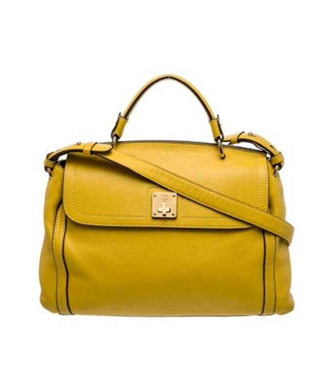 MCM Leather Top Handle Bag