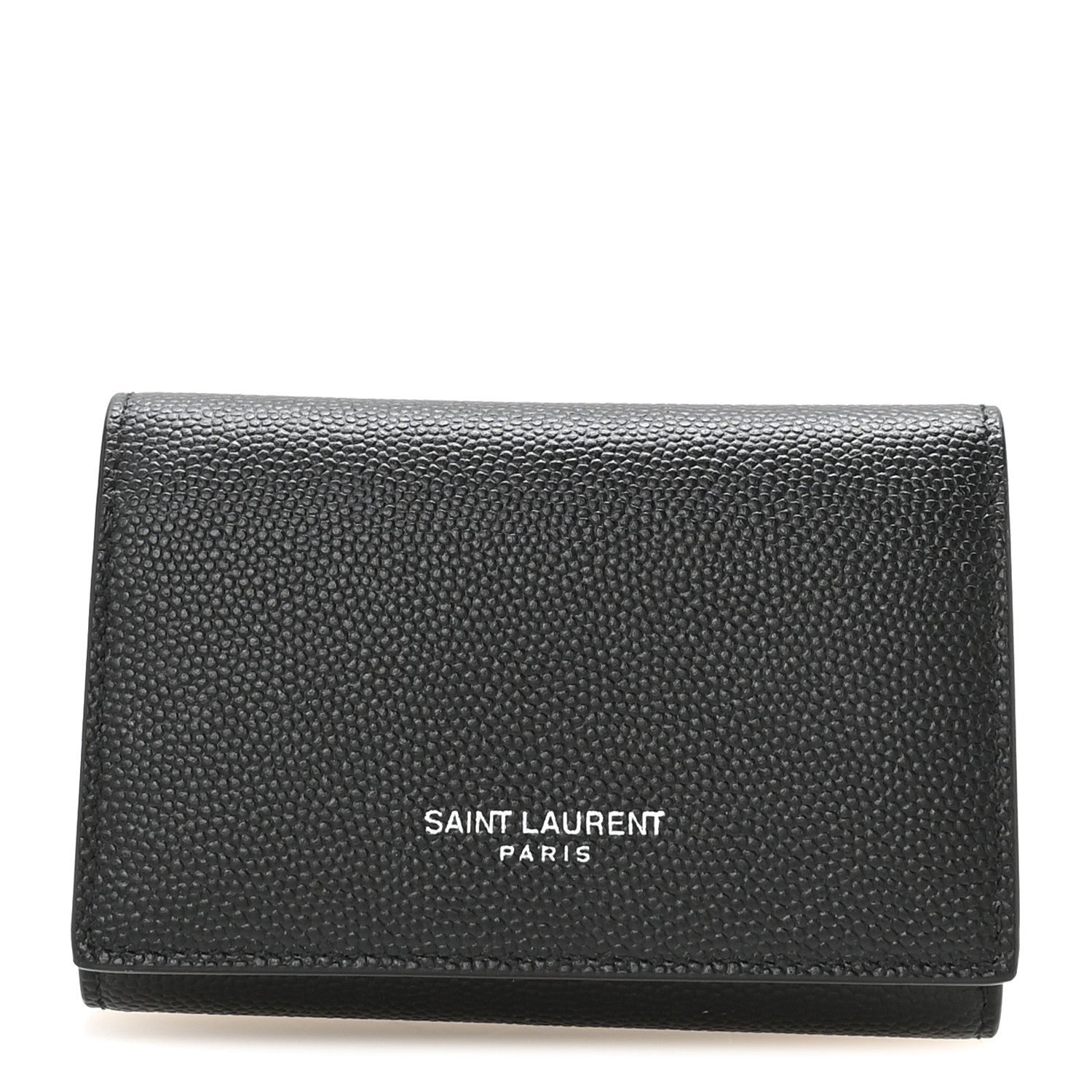 Saint Laurent Grain De Poudre Key Holder Wallet Black