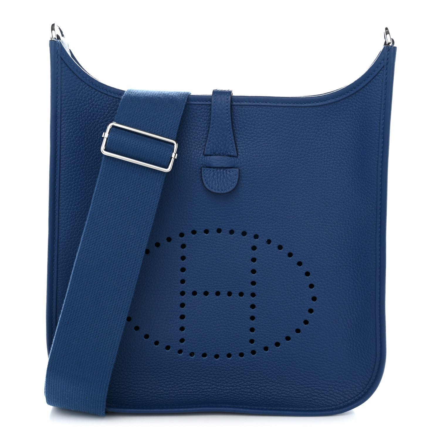 Hermes Taurillon Clemence EVELYNE III Bleu Tie