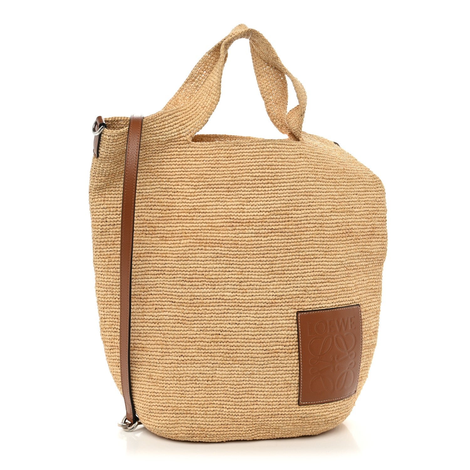 Loewe Raffia Paula's Ibiza Slit Tote Bag Natural Tan