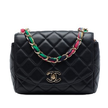 Small Quilted Lambskin Cocovado Ribbon Chain Flap