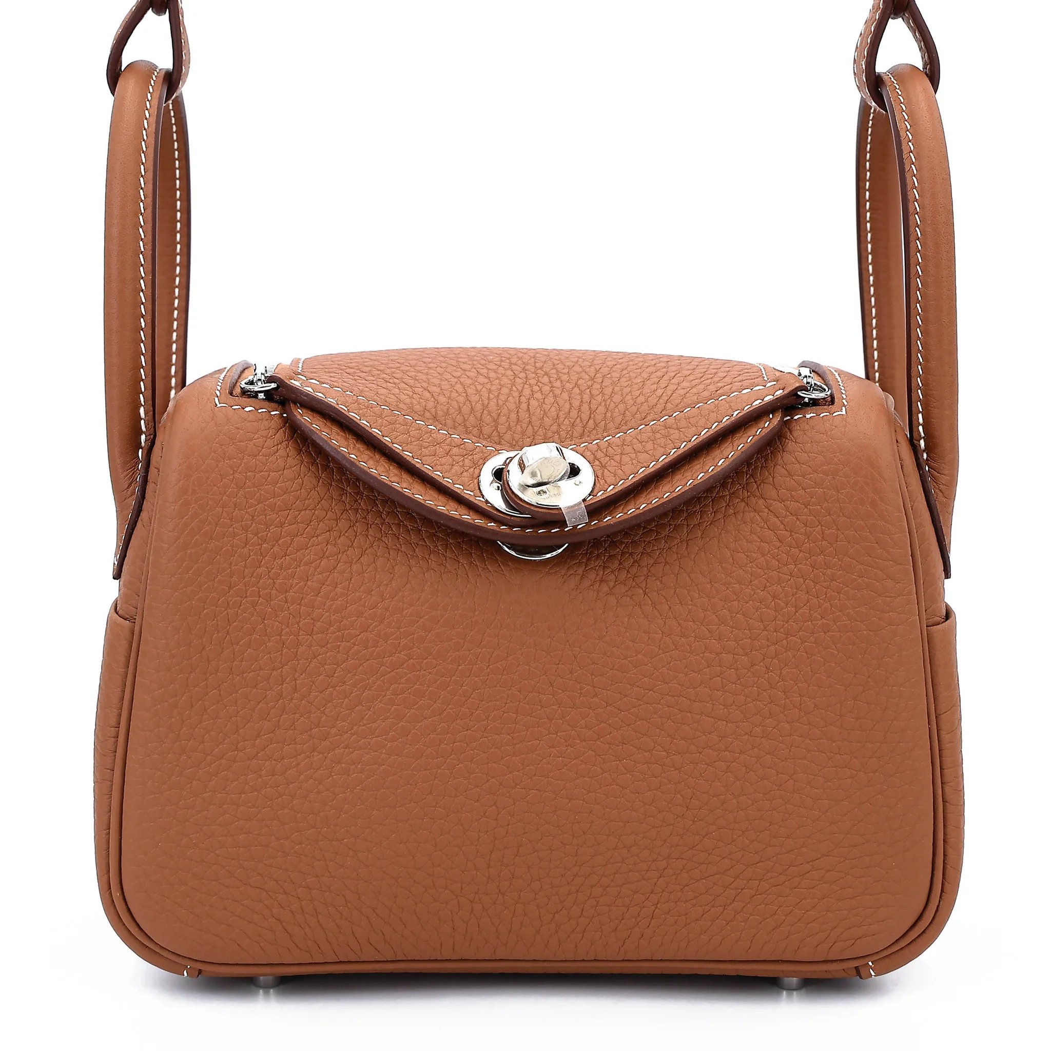 Brand New ( Rank N ) HERMÈS Mini Lindy II Gold (37) Clemence Palladium hardware K (2025)
