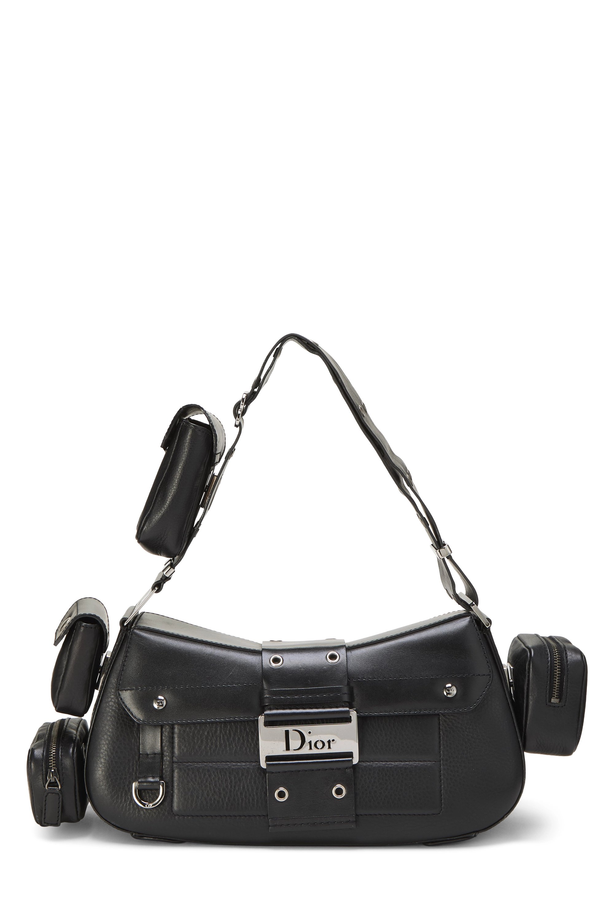Black Leather Street Chic Columbus Shoulder Bag