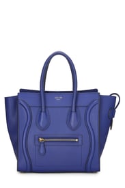 Céline Blue Leather Luggage Micro