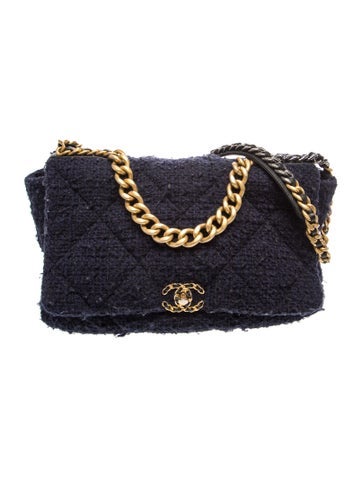 Quilted Tweed Maxi 19 Flap Bag