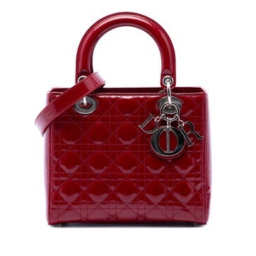 Medium Patent Cannage Lady Dior