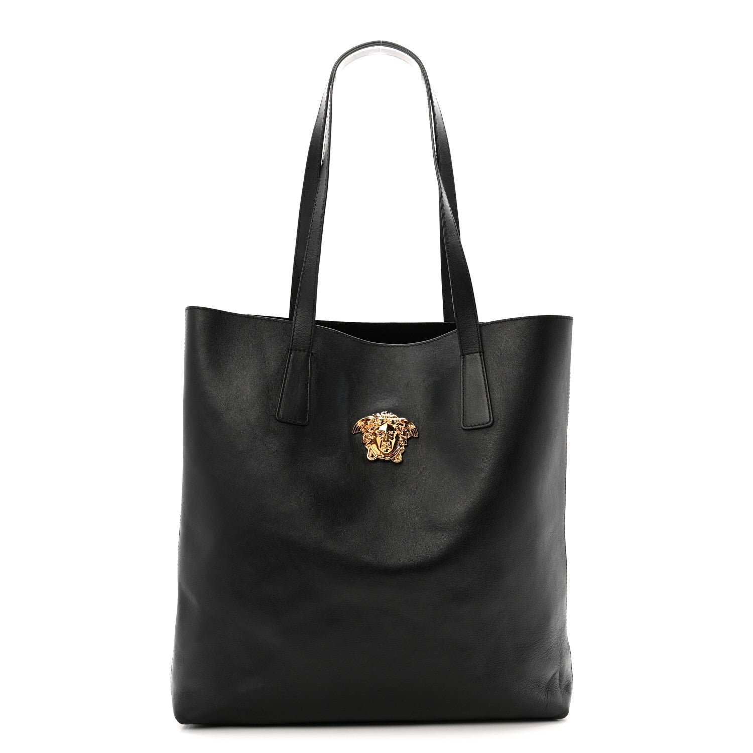 Versace Smooth Calfskin La Medusa Tote Bag Black