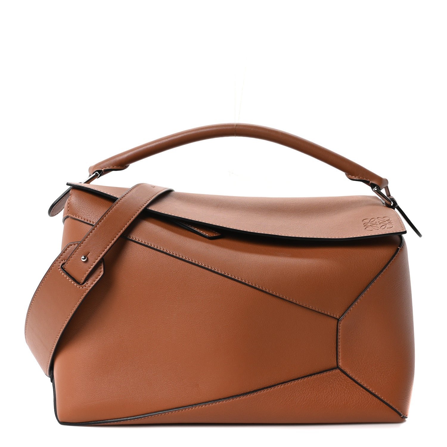 Loewe Calfskin Large Puzzle Bag Tan